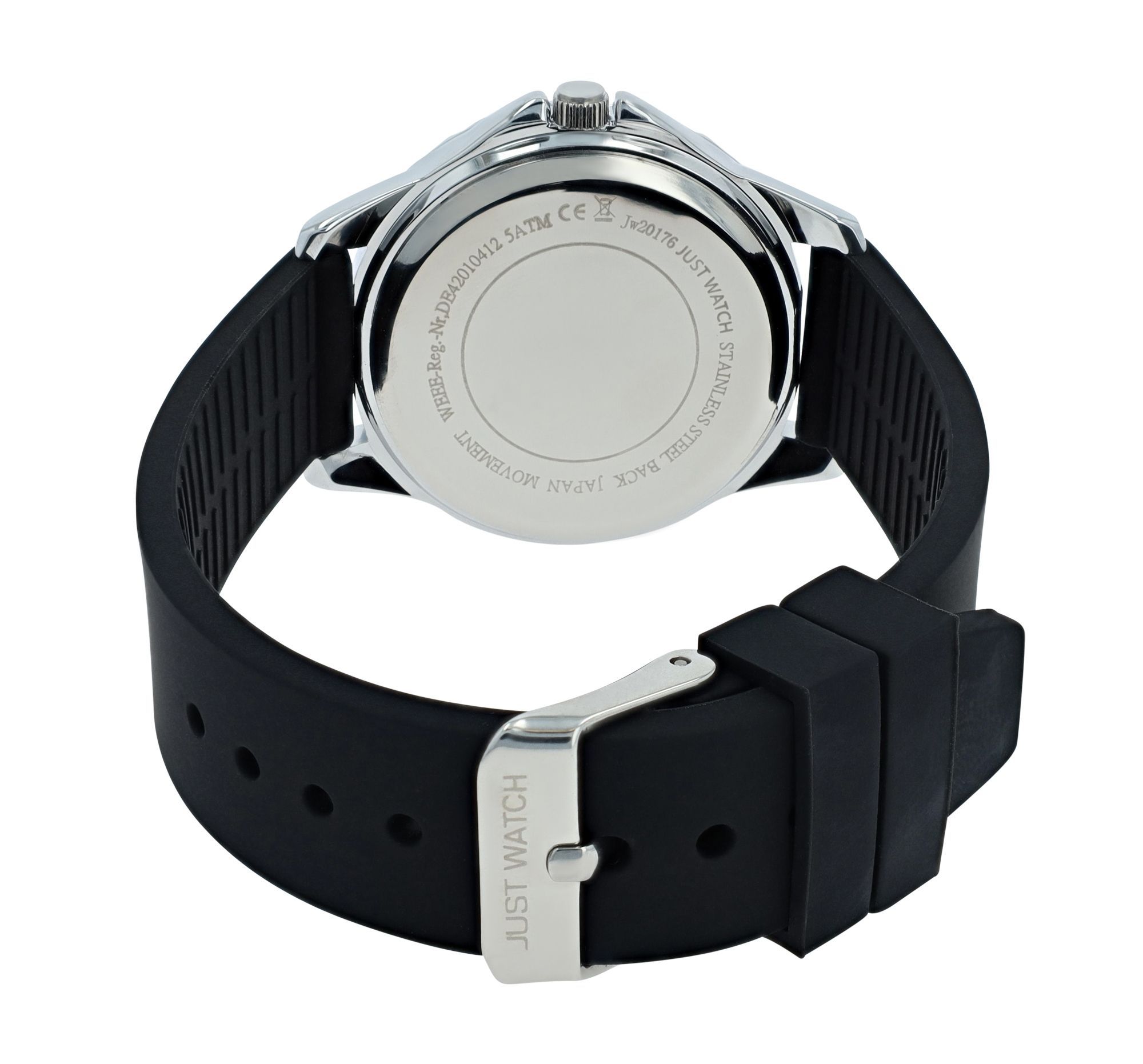 Just Watch Kinderuhr "Livia" mit Silikonarmband, 5 ATM, schwarz/ZB gelb