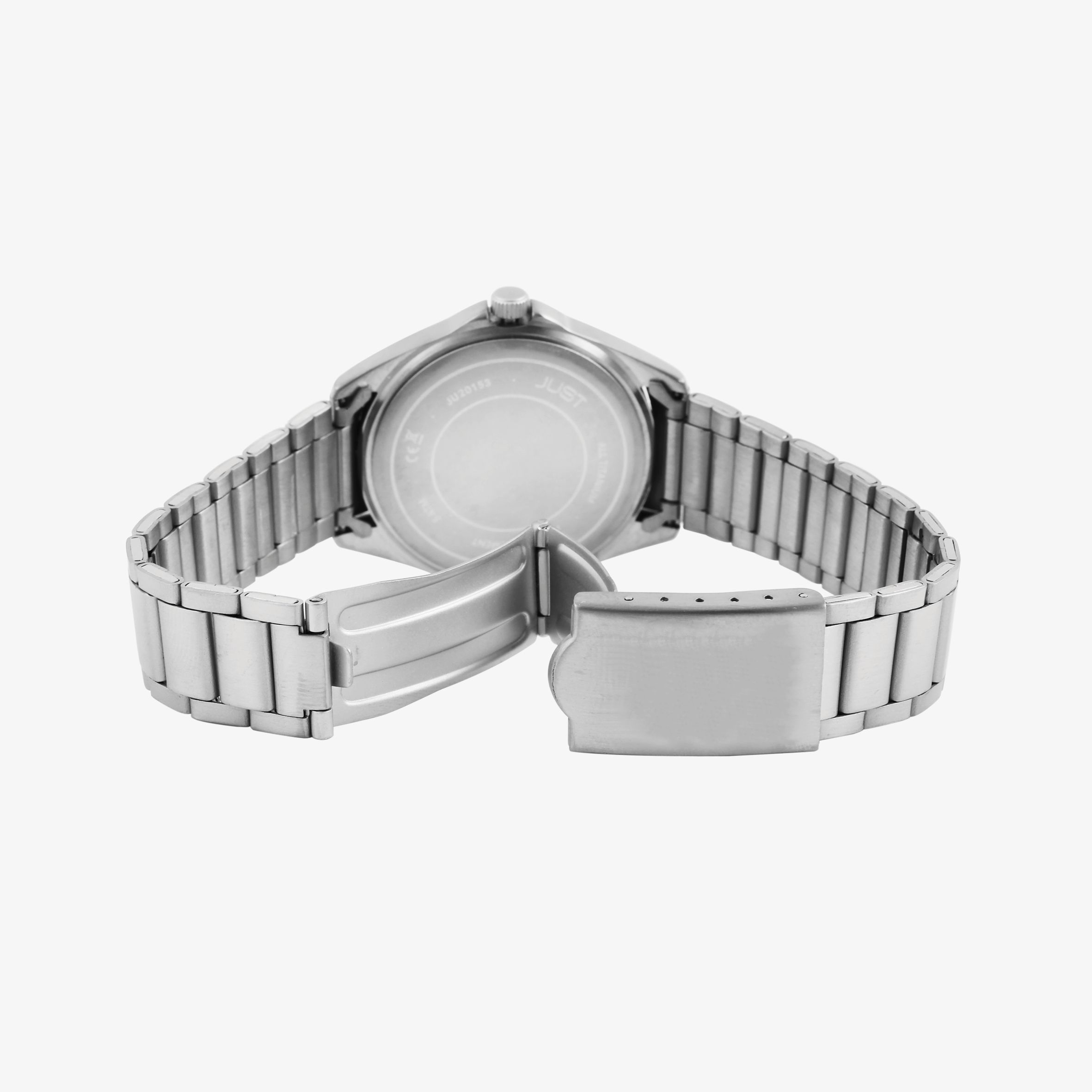 Just Herrenarmbanduhr aus Titan, silberfarben/schwarz