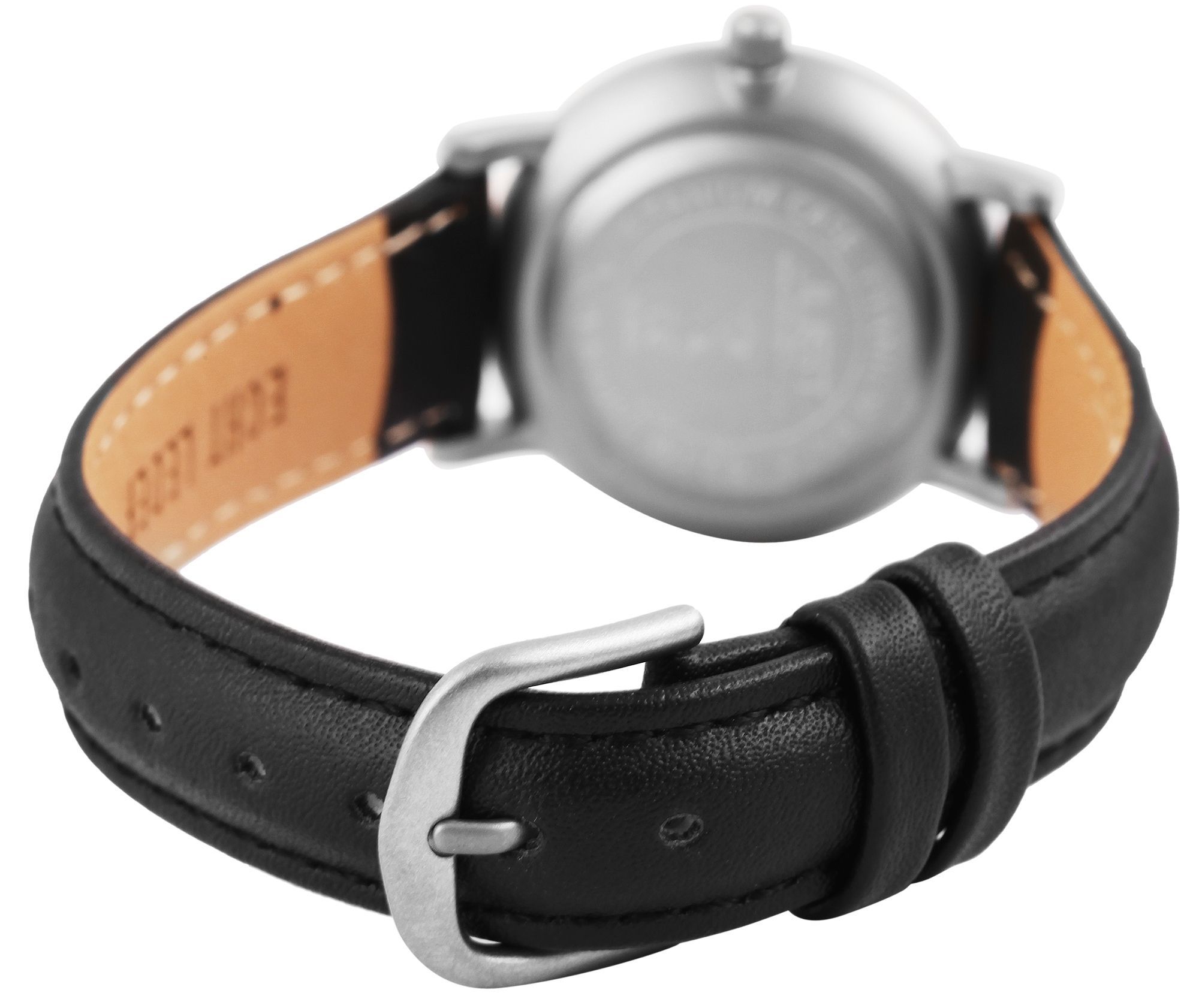 Just Titan Damenuhr mit Echtlederarmband, 5 ATM, schwarz