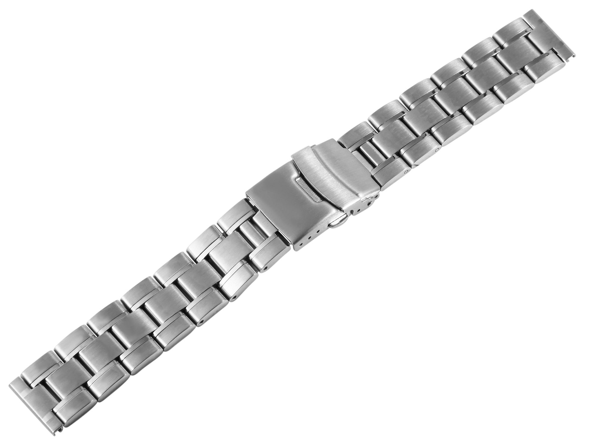 Edelstahl-Uhrenarmband, silberfarben, 18 mm