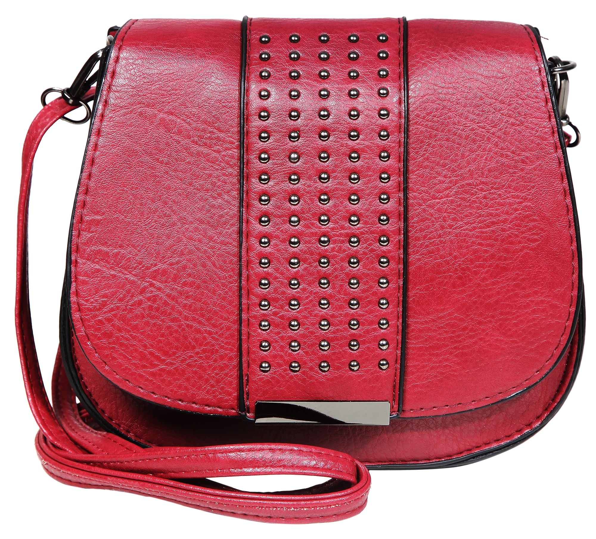 Damen Handtasche aus Lederimitation, rot