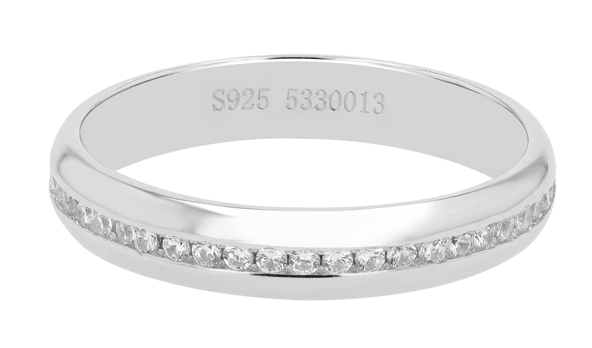 "Gerda" 925 Echt Silber Damen-Ring, Zirkonia 925/rhodiniert, Gr. 52