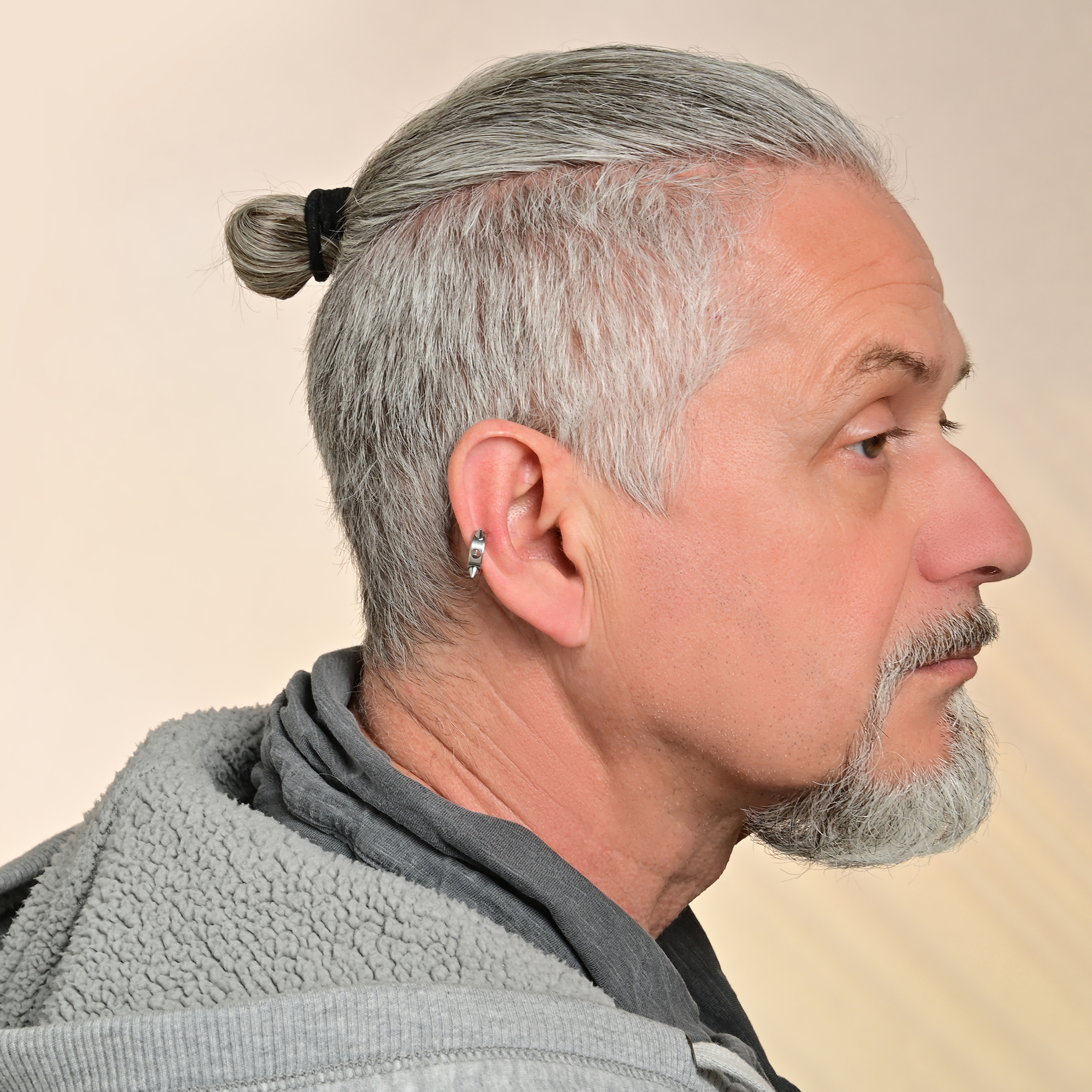 "Jex" Akzent Creole mit Spikes, Edelstahl, silberfarben