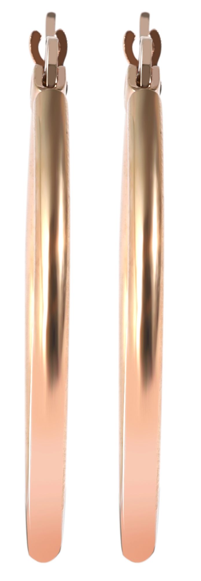 "Le Rosé" Edelstahl Creolen in roségoldfarbig, Ø 25 mm