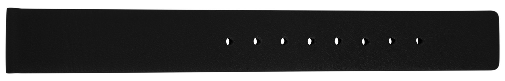 Echtleder-Uhrenarmband, nahtlos, schwarz, 14 mm