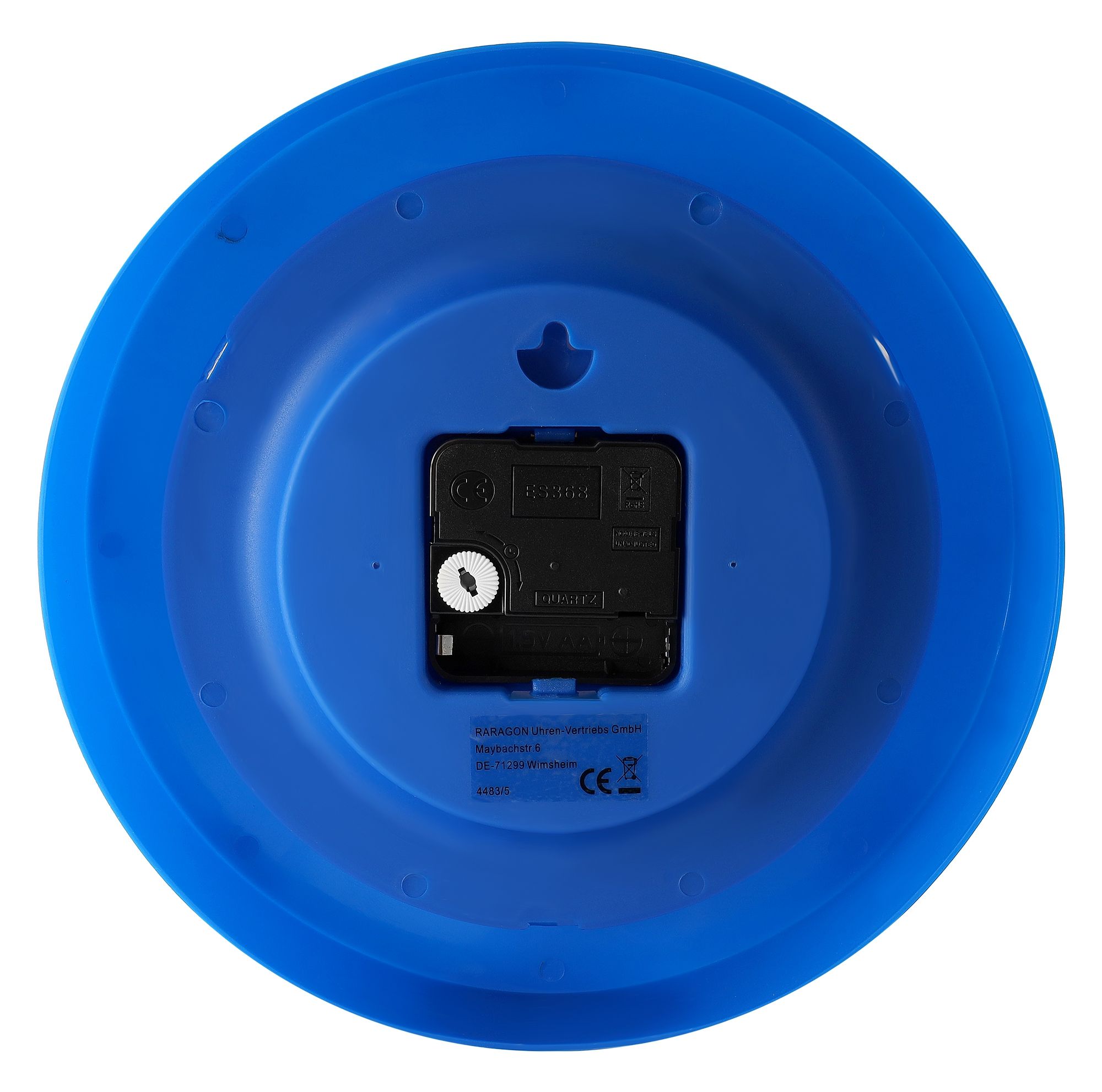 Atlanta Wanduhr für Kinder, blau, Ø 22 cm