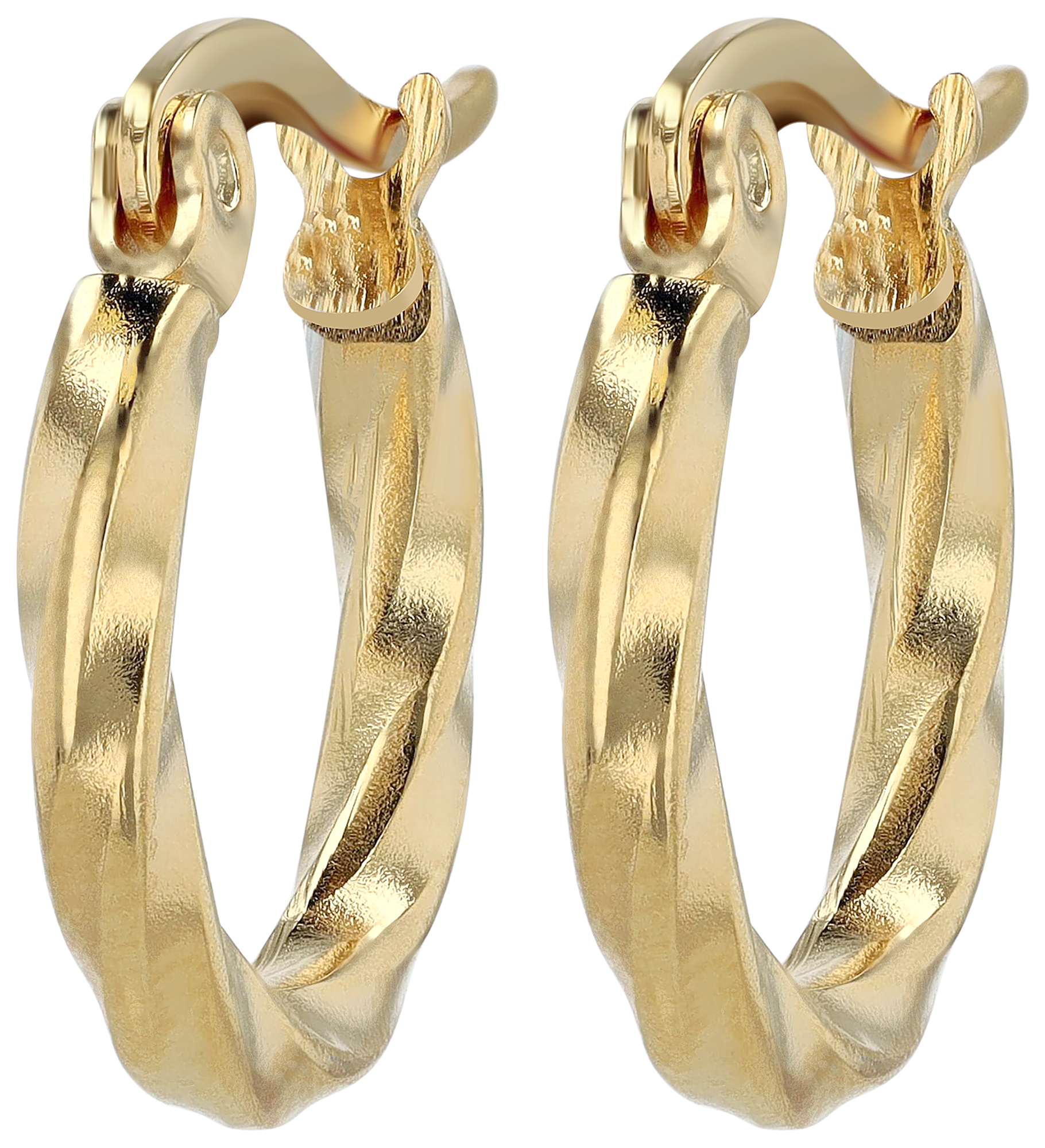 "Adla", Akzent Edelstahl Creolen, Ø 12 mm, goldfarben