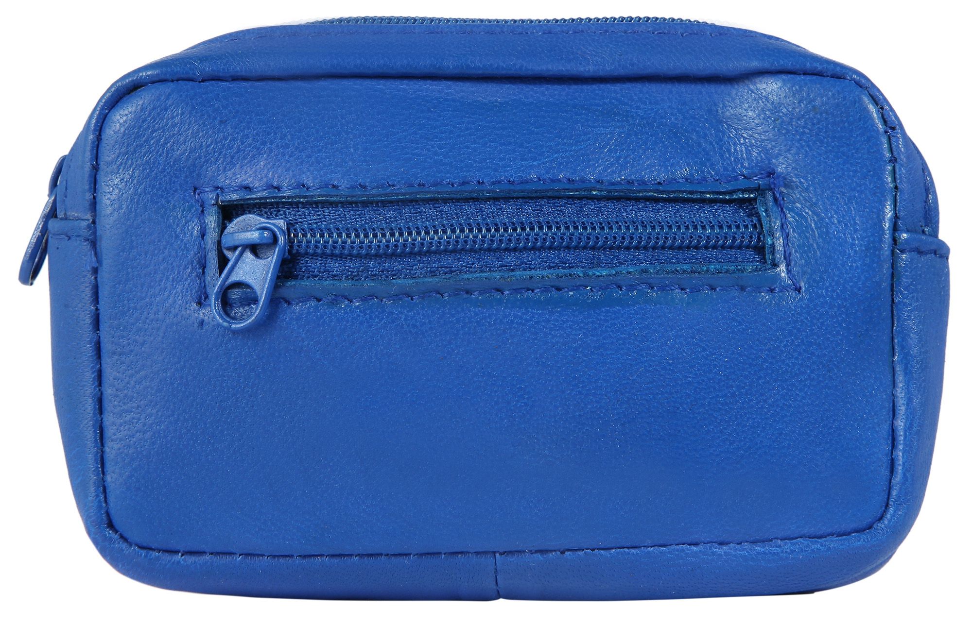 Leonardo Verrelli Schlüsselbeutel aus Echtleder, blau