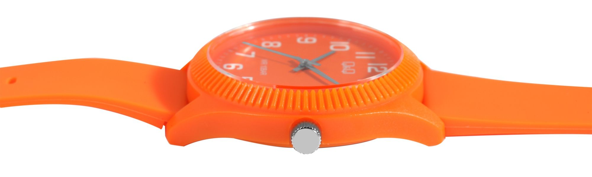 Q&Q Unisexuhr mit Silikonarmband, 10 Bar, orange