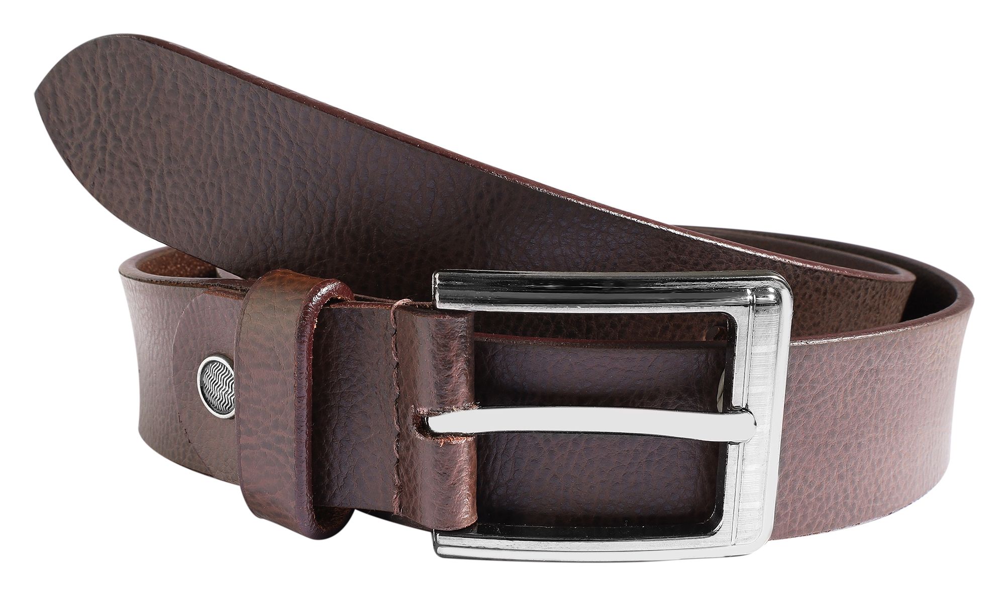 Leonardo Verrelli Echtleder Gürtel, kürzbar, braun, 2. Wahl (Schließendesign sortiert), 90 cm