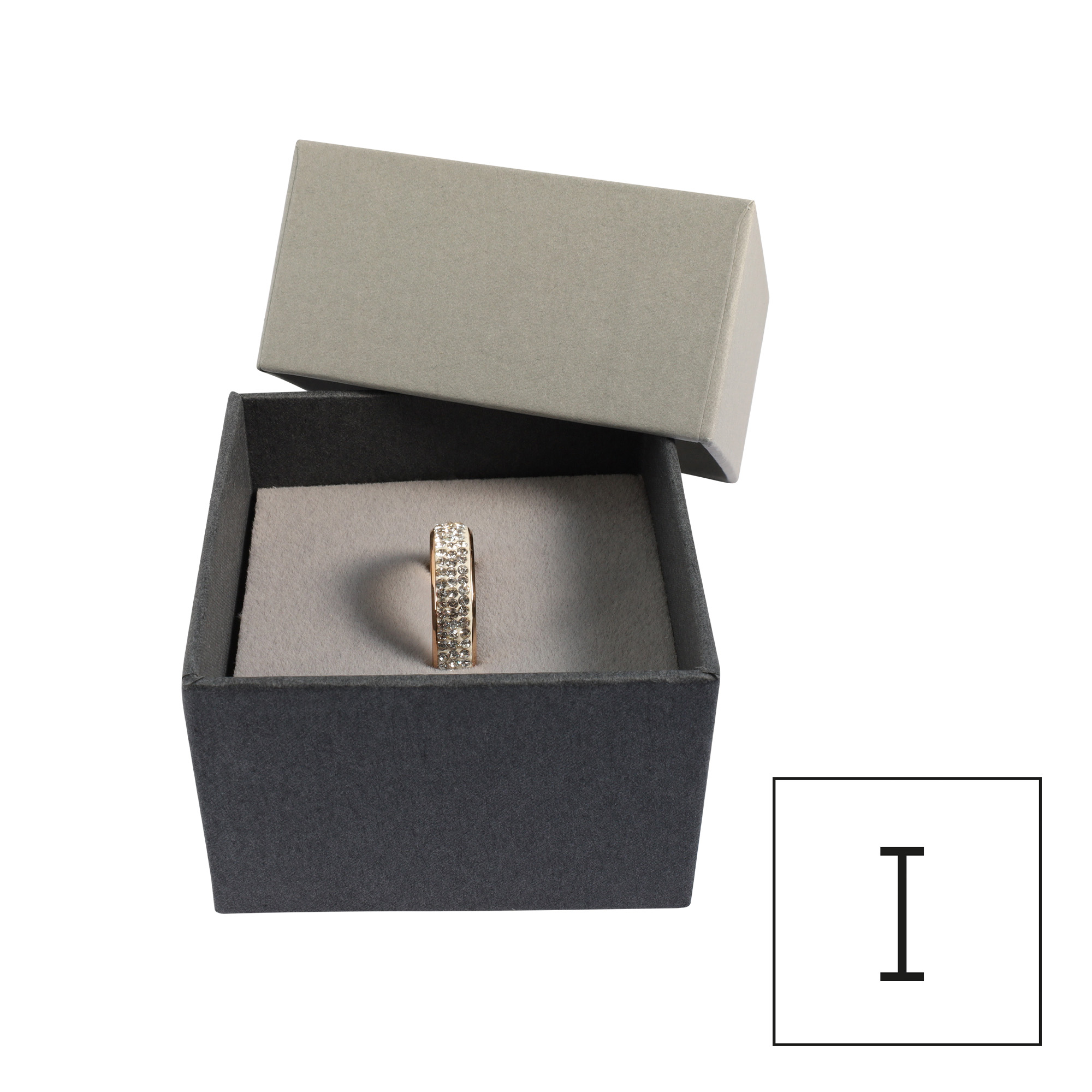 Schmuckboxen aus Pappe, VE 6, grau, 7 x 7 x 4,5 cm