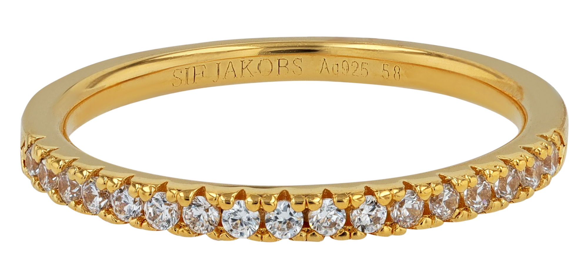 Sif Jakobs Jewellery 925/- Echt Silber Ring "Ellera" Gr 58, Zirkonia (weiß), vergoldet