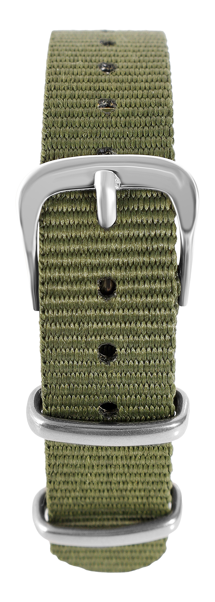 Nylon-Uhrenarmband im Nato-Stil, khaki, 22 mm