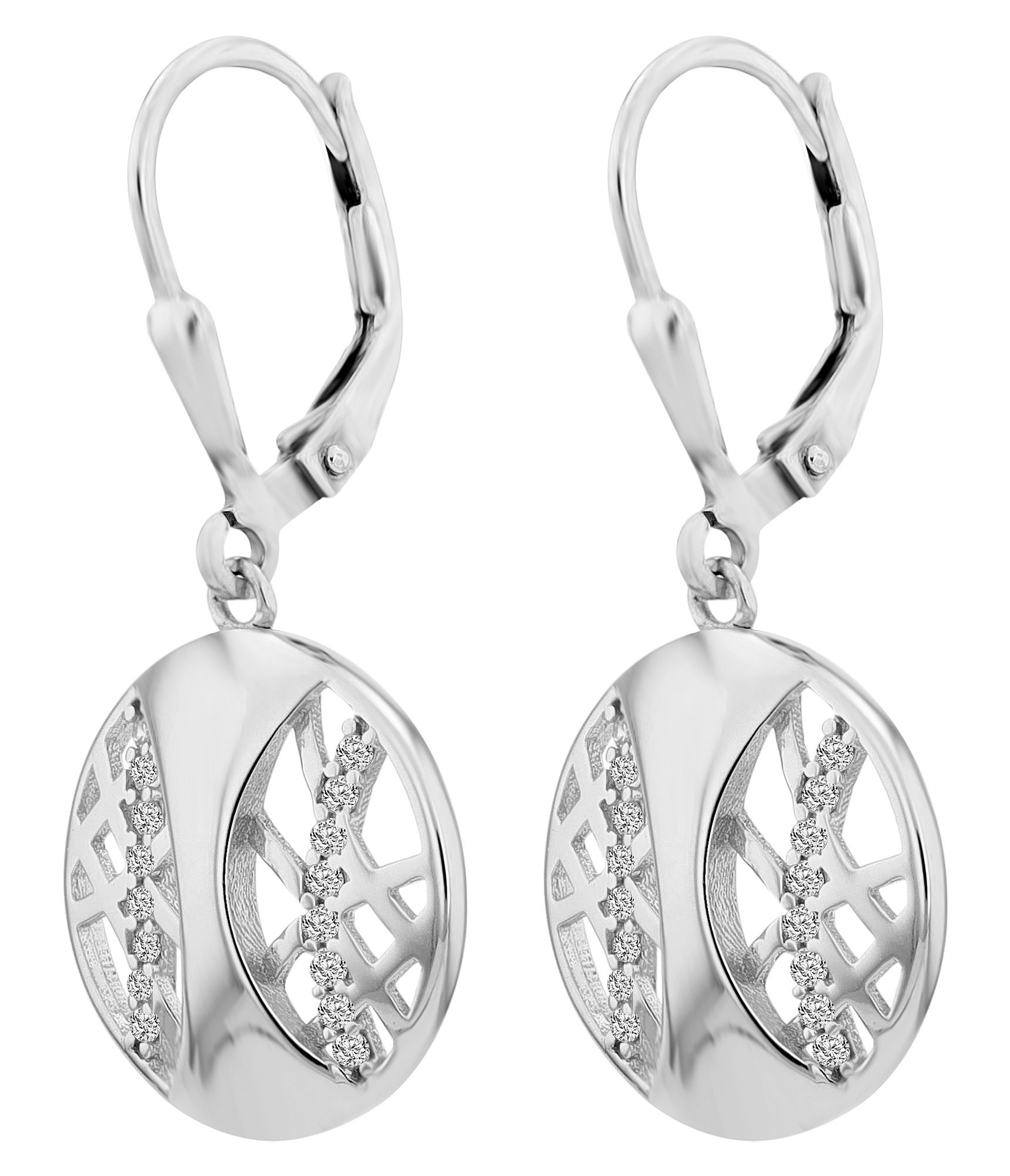 925/- Echt Silber Ohrhänger "Peonia", rhodiniert