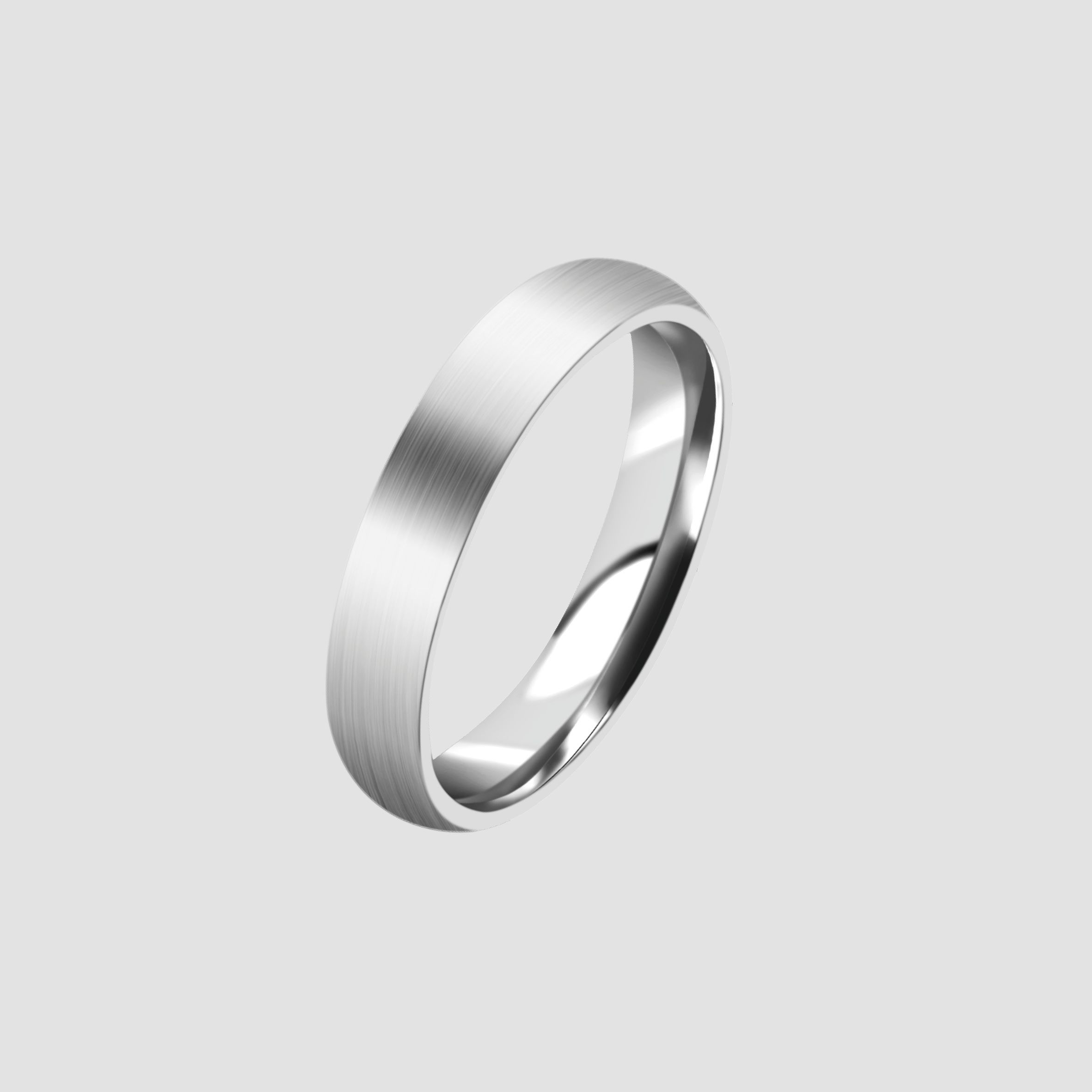 Akzent Herren-Partnerring aus Edelstahl, silberfarben, Gr. 58