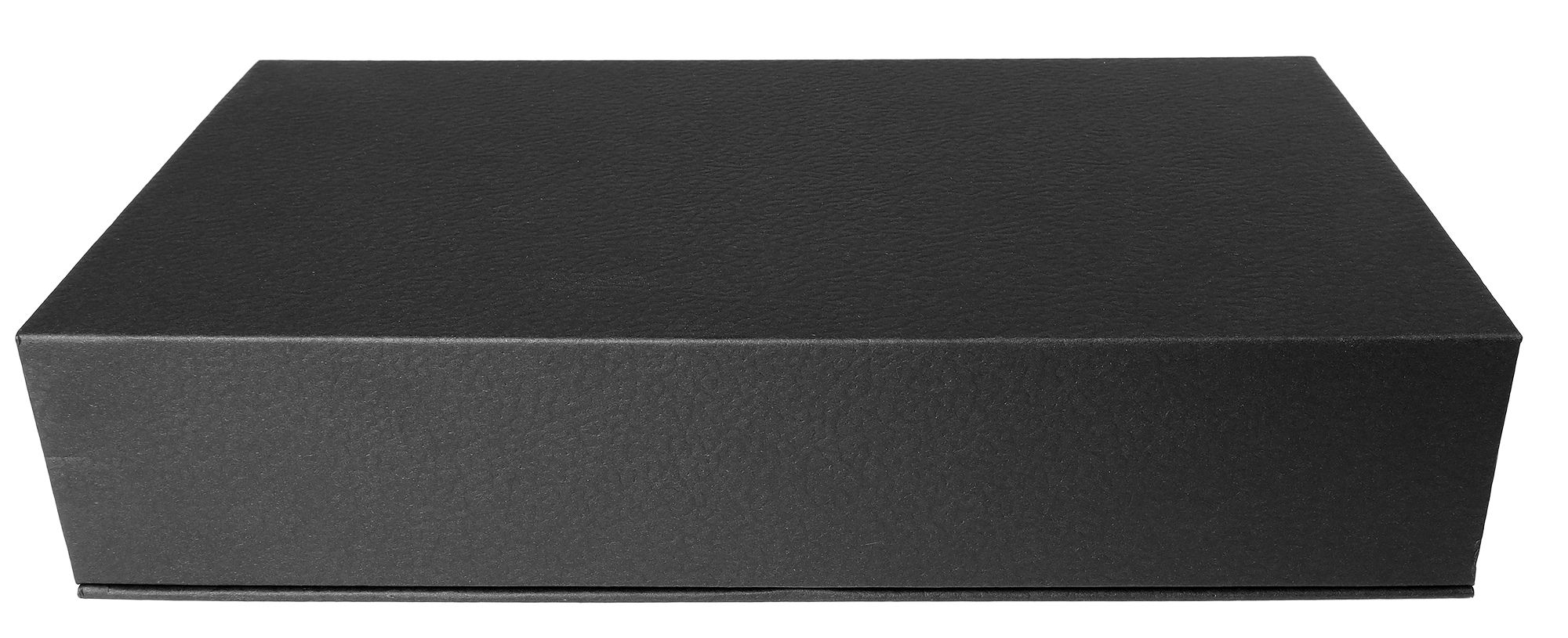 Brillenbox mit drei Fächern und magnetischem Klappmechanismus, schwarz