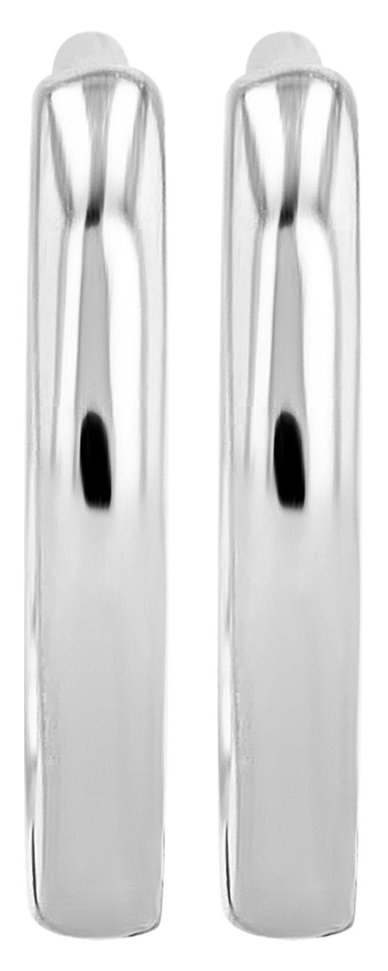 "Veera" 925/- Echt Silber, Basic Creolen Ø 10 mm, silberfarben rhodiniert