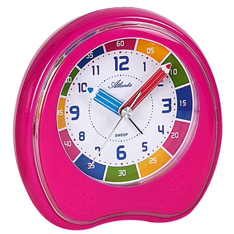 Quarz-Wecker für Kinder in pink