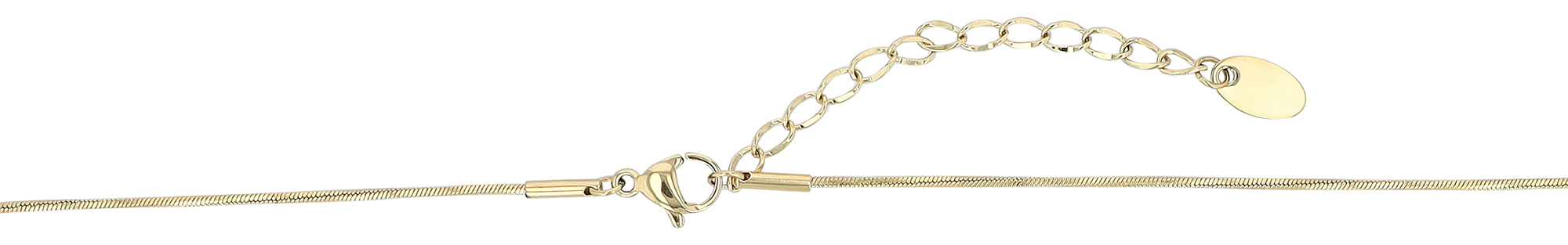 "Brenda" Edelstahlkette mit Anhänger, Herz, 42,5 + 5 cm, goldfarben