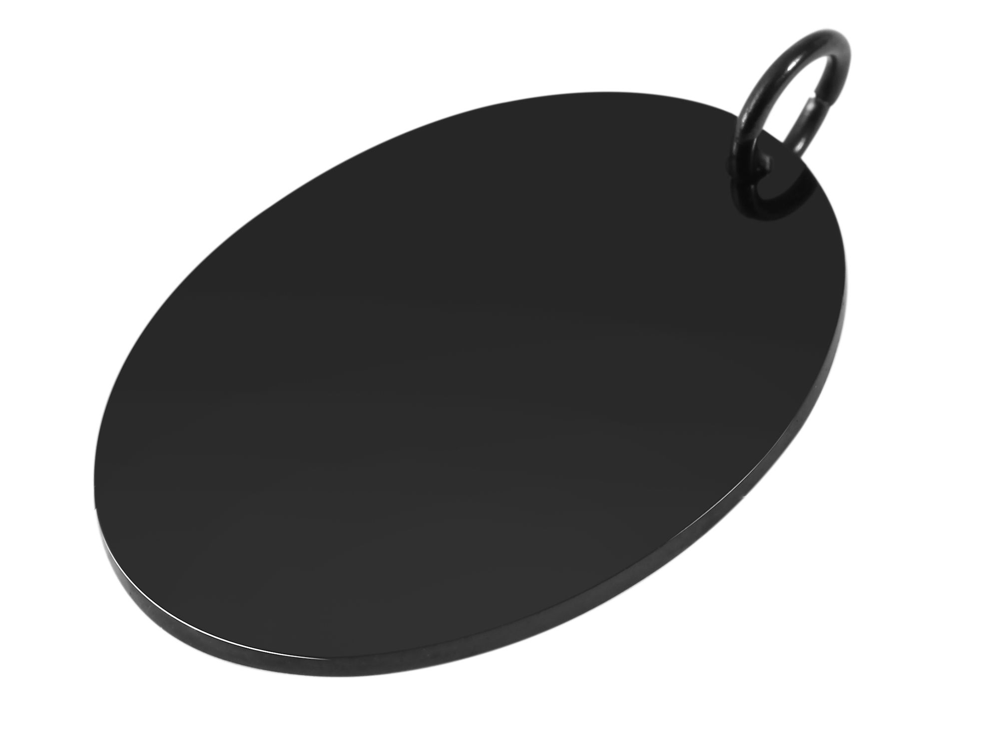 Akzent Edelstahl Gravuranhänger, oval, IP black