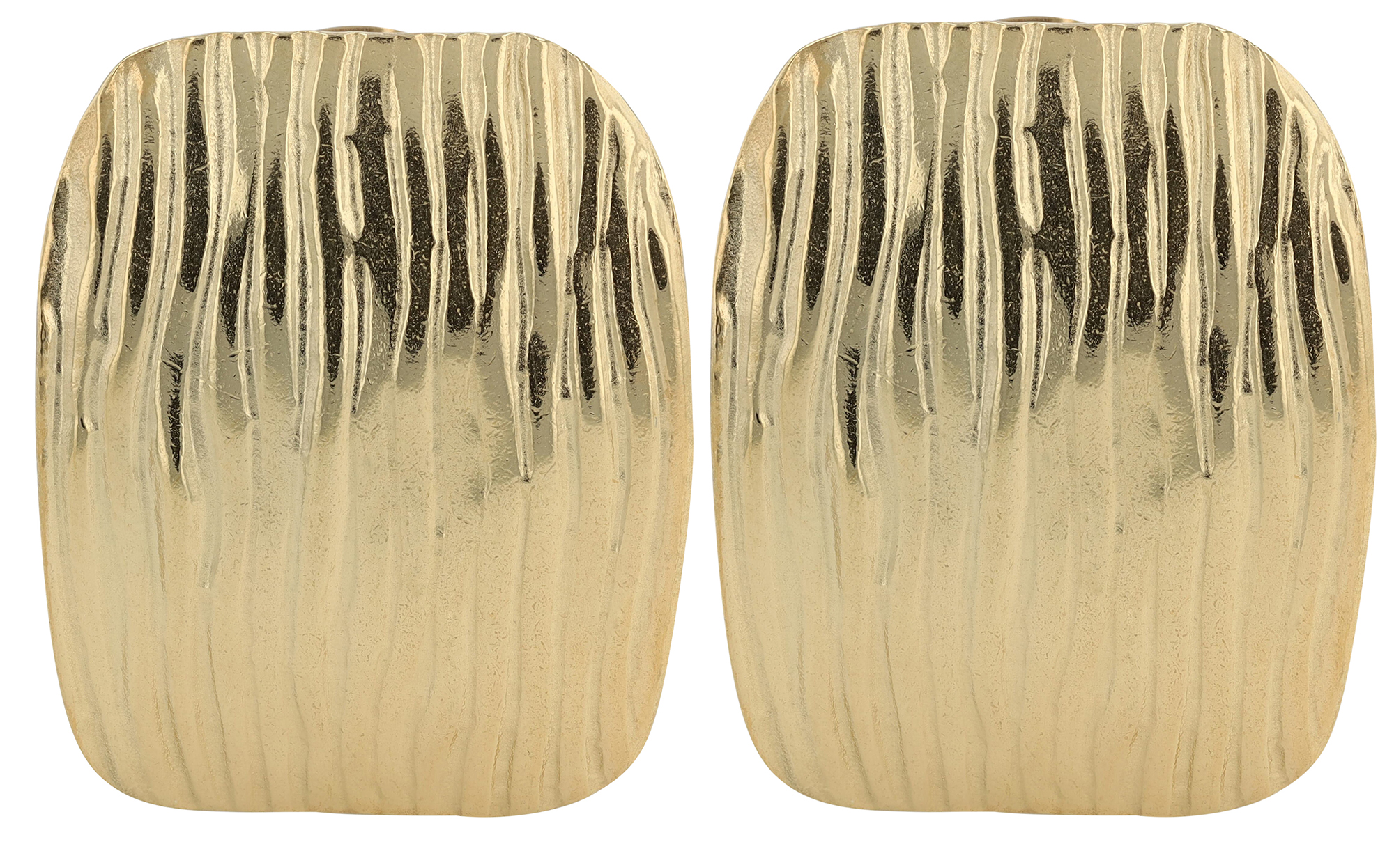 "Cilly" Edelstahl Ohrstecker, Statement, goldfarben