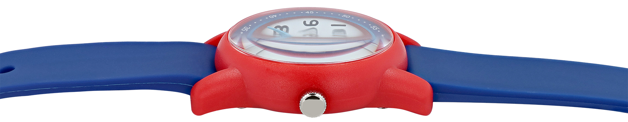 Q&Q Kinderuhr "Flugzeug", Band aus Resin, 10 ATM