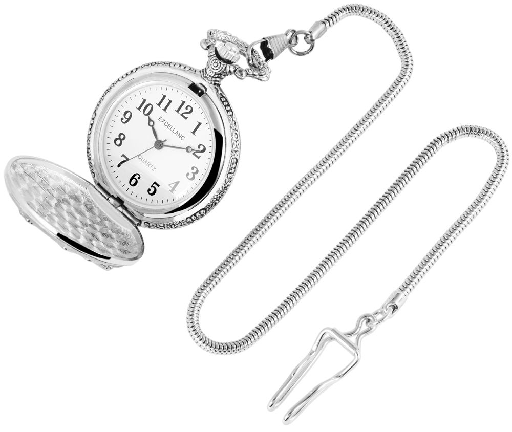 Excellanc Taschenuhr, LKW, silberfarben
