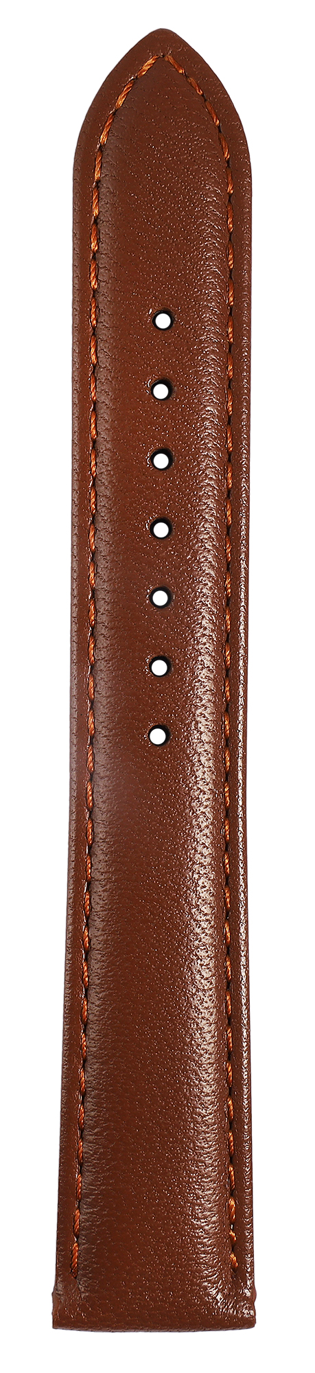 Gr 12 mm Uhrenarmband aus Echtleder in braun, genäht