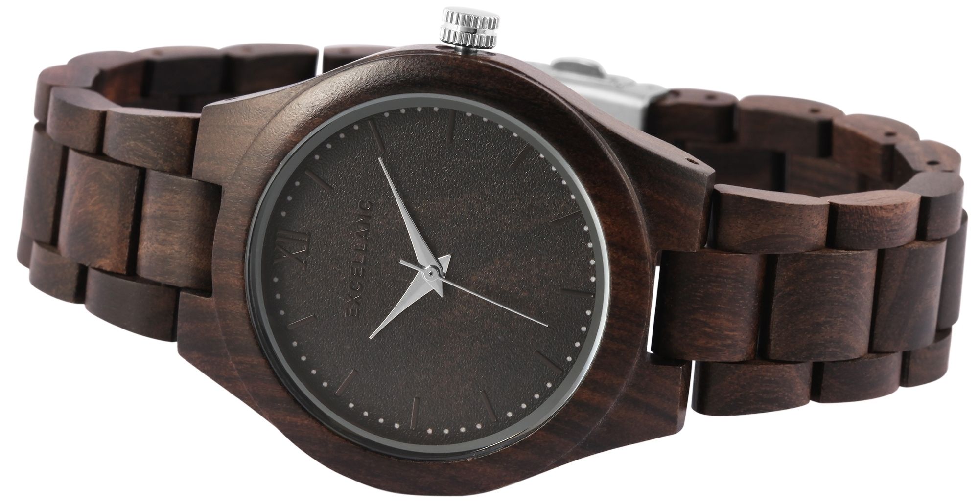 Excellanc Armbanduhr Damen Holzuhr aus Sandelholz