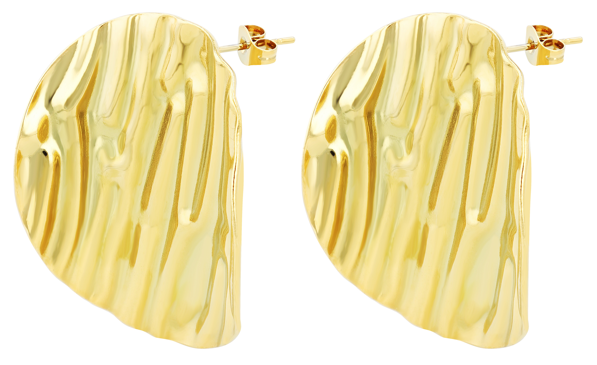 "Venya" Statement Ohrstecker, Edelstahl, goldfarben