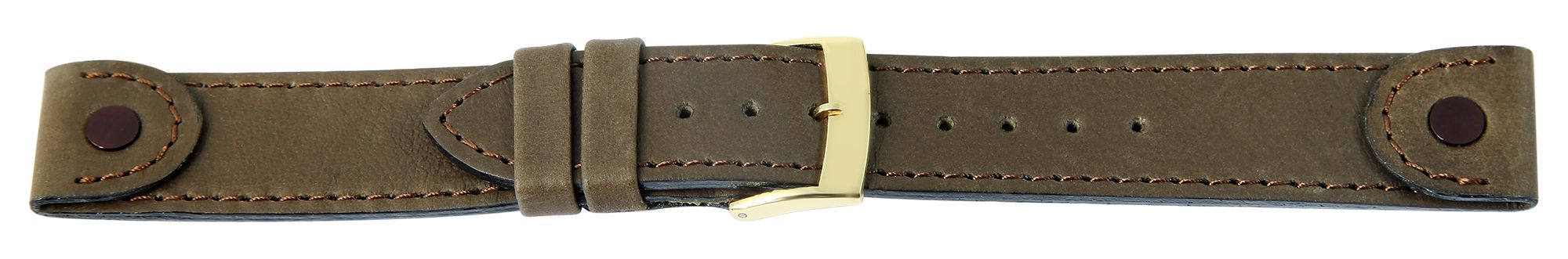 Basic Lederimitat Armband in dunkelbraun, glatt, flach, 18 mm