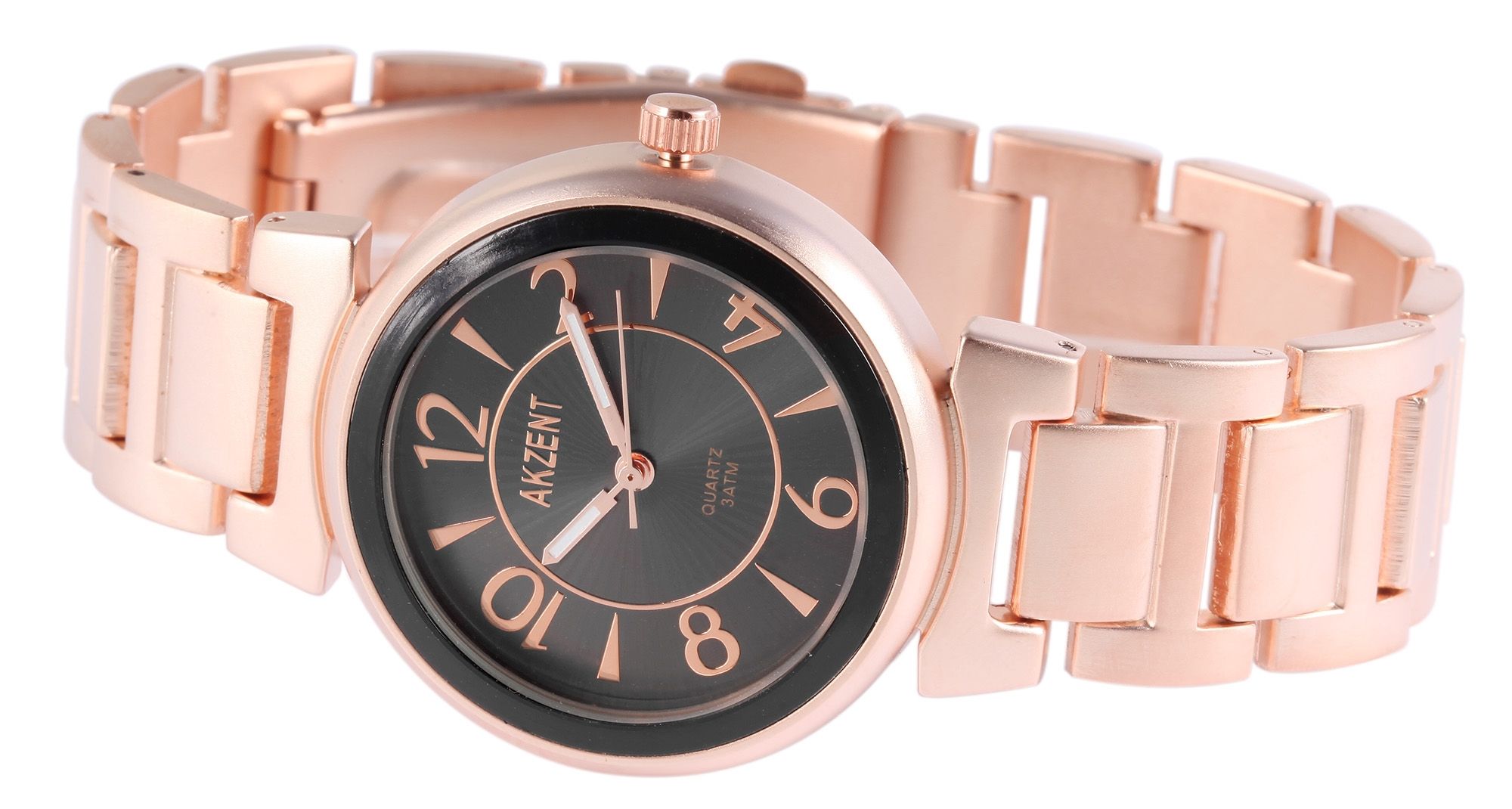 Akzent Damenuhr mit Metallarmband