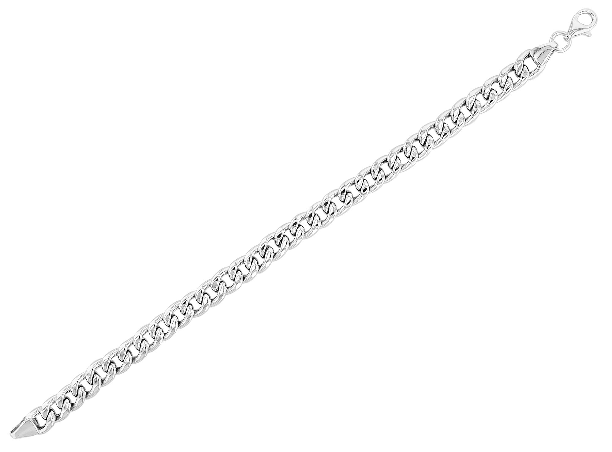"Rona" 925/- Echt Silber Armband, Länge 19,5 cm Panzerkettenmuster