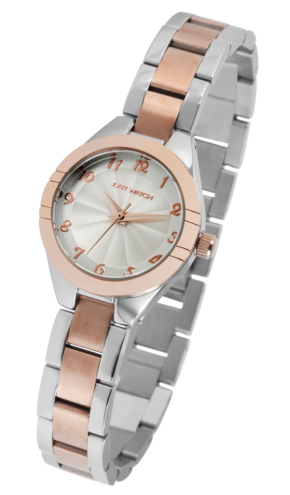 Just Watch Damenuhr mit Edelstahlarmband, silber- & roségoldfarben