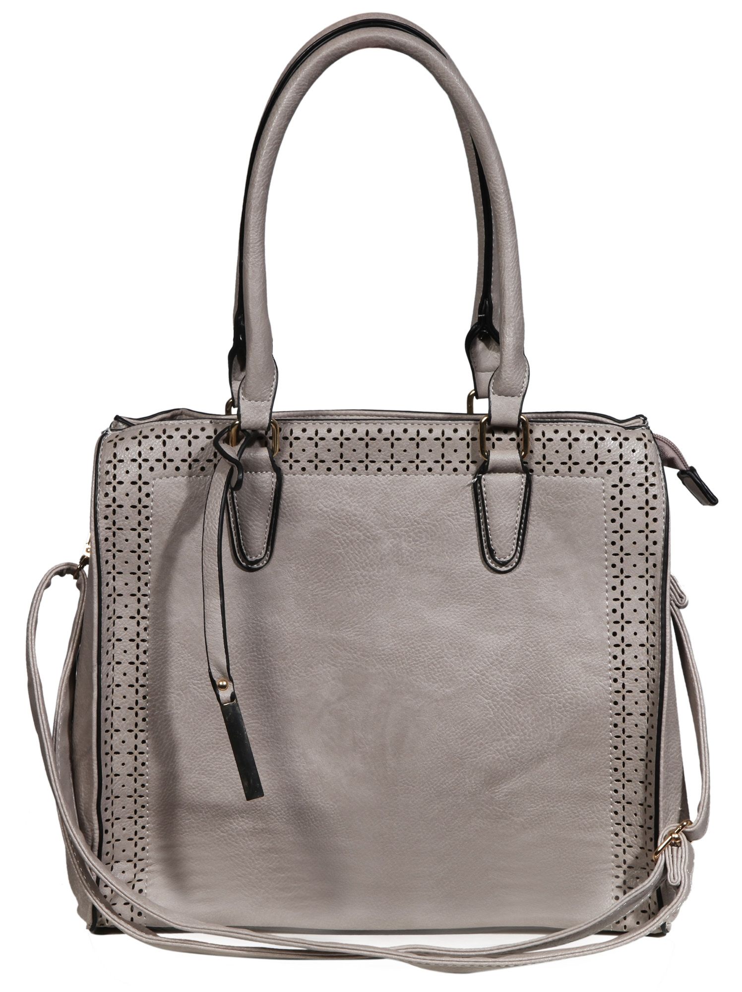 Damen Handtasche aus Lederimitat, Maße: 34x30x12cm