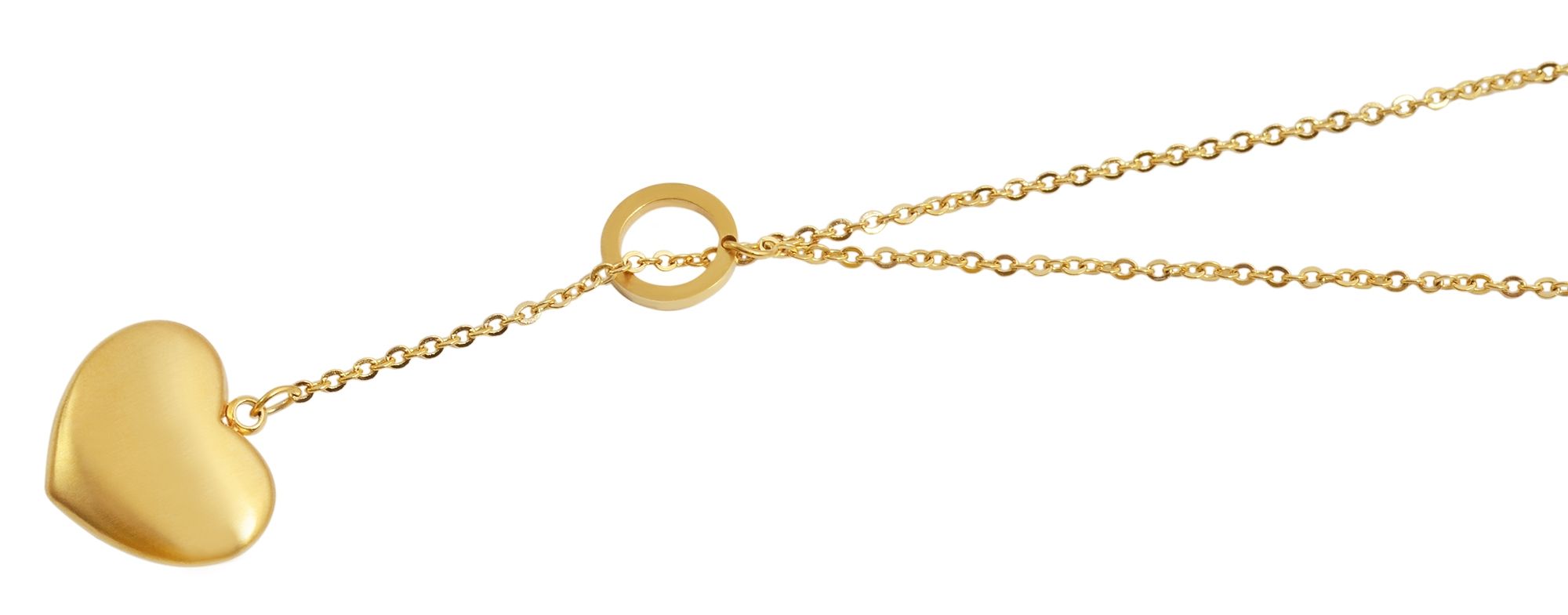 Edelstahl Ankerkette mit Anhänger, Länge 43+5cm, goldfarbig