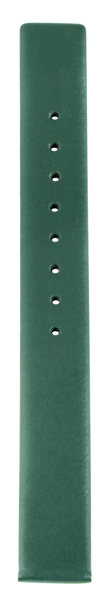 Echtleder-Uhrenarmband, nahtlos, dunkelgrün, 16 mm