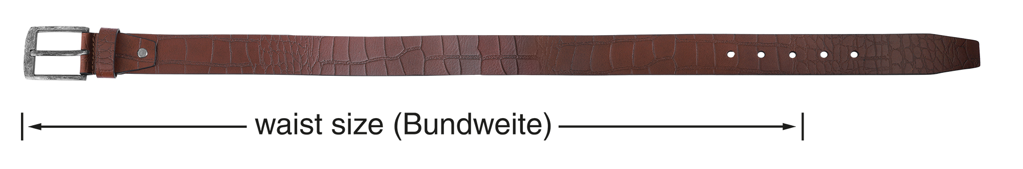 Leonardo Verrelli Echtleder Gürtel, braun, kürzbar, 120 cm