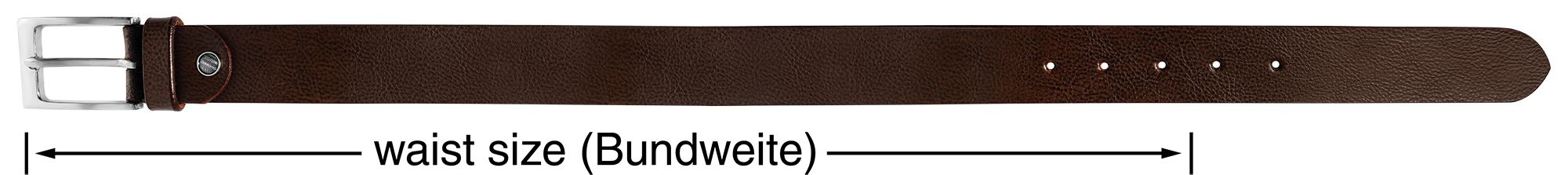 Leonardo Verrelli Echtleder Gürtel, kürzbar, braun, 2. Wahl (Schließendesign sortiert), 120 cm