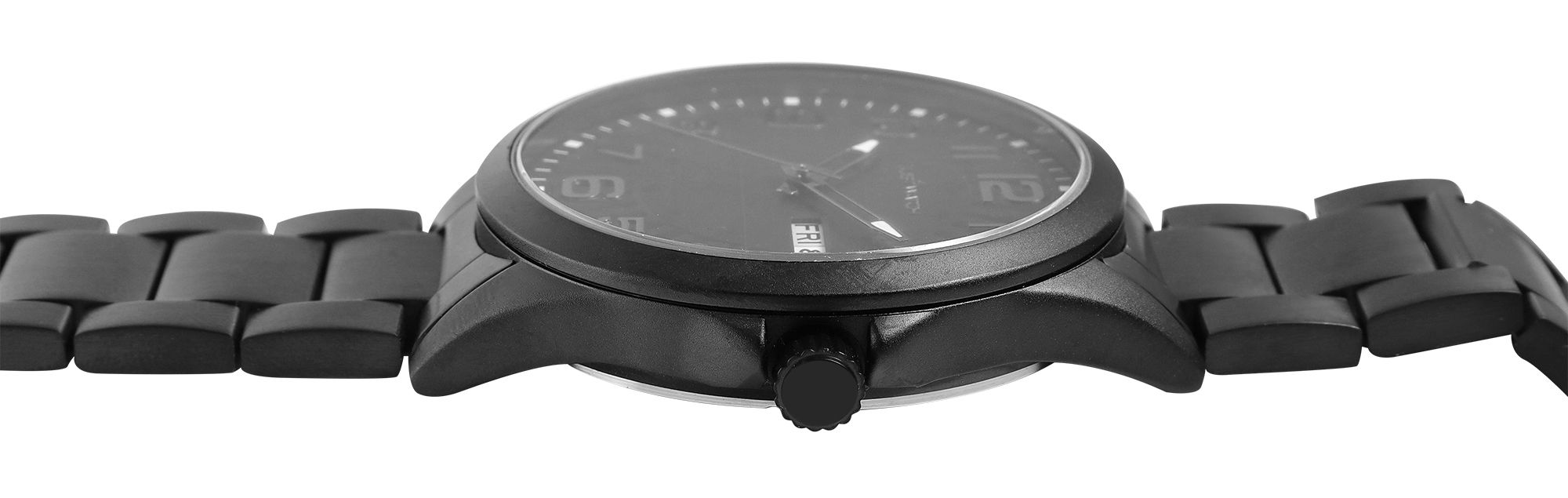 Just Watch Herrenuhr, Edelstahlband, schwarz