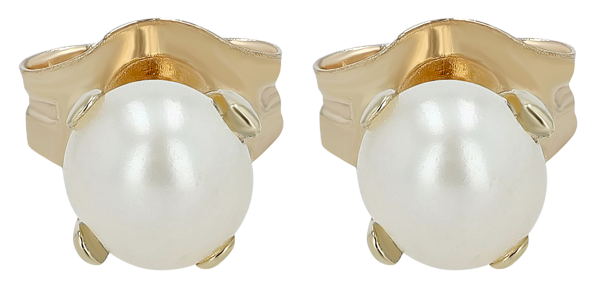 333/- Gold "Selene" Ohrstecker mit Perle, Gelbgold, 8 Karat, Kinder