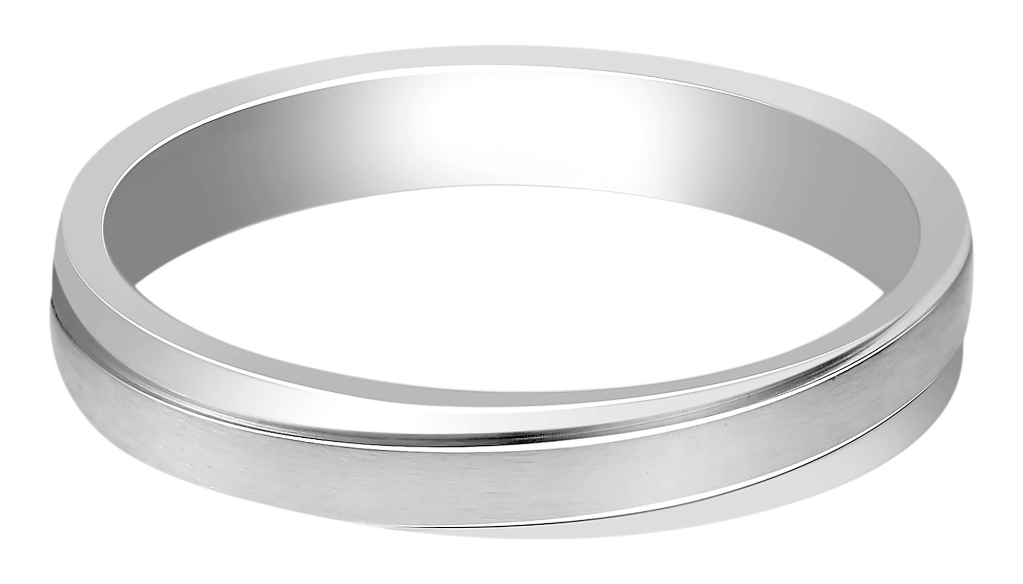 "Unity" Herren-Partnerring, Gr 58, Edelstahl, silberfarben