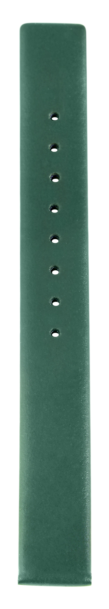 Echtleder-Uhrenarmband, nahtlos, dunkelgrün, 14 mm