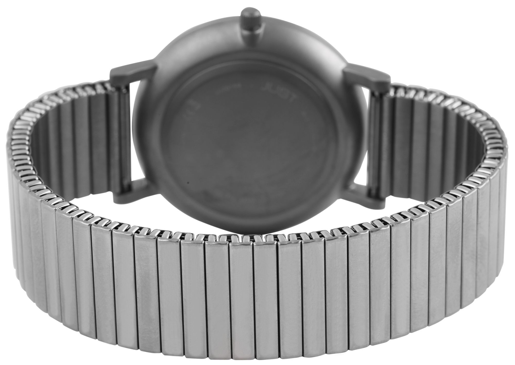 Just Herrenuhr mit Zugarmband, Titan, 5 ATM, weißes ZB