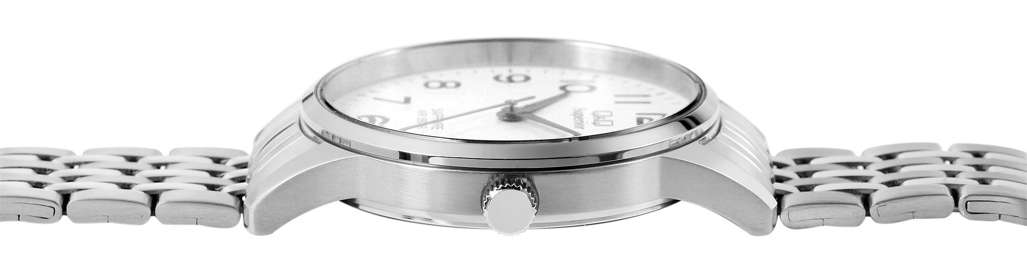 Q&Q Superior Herrenarmbanduhr, Edelstahl, Saphirglas, 5 bar