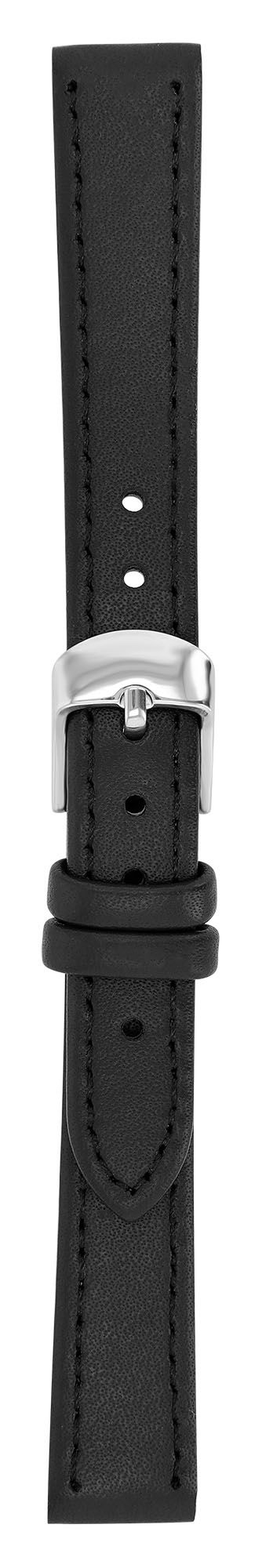 Echtleder-Uhrenarmband, schwarz, 16 mm