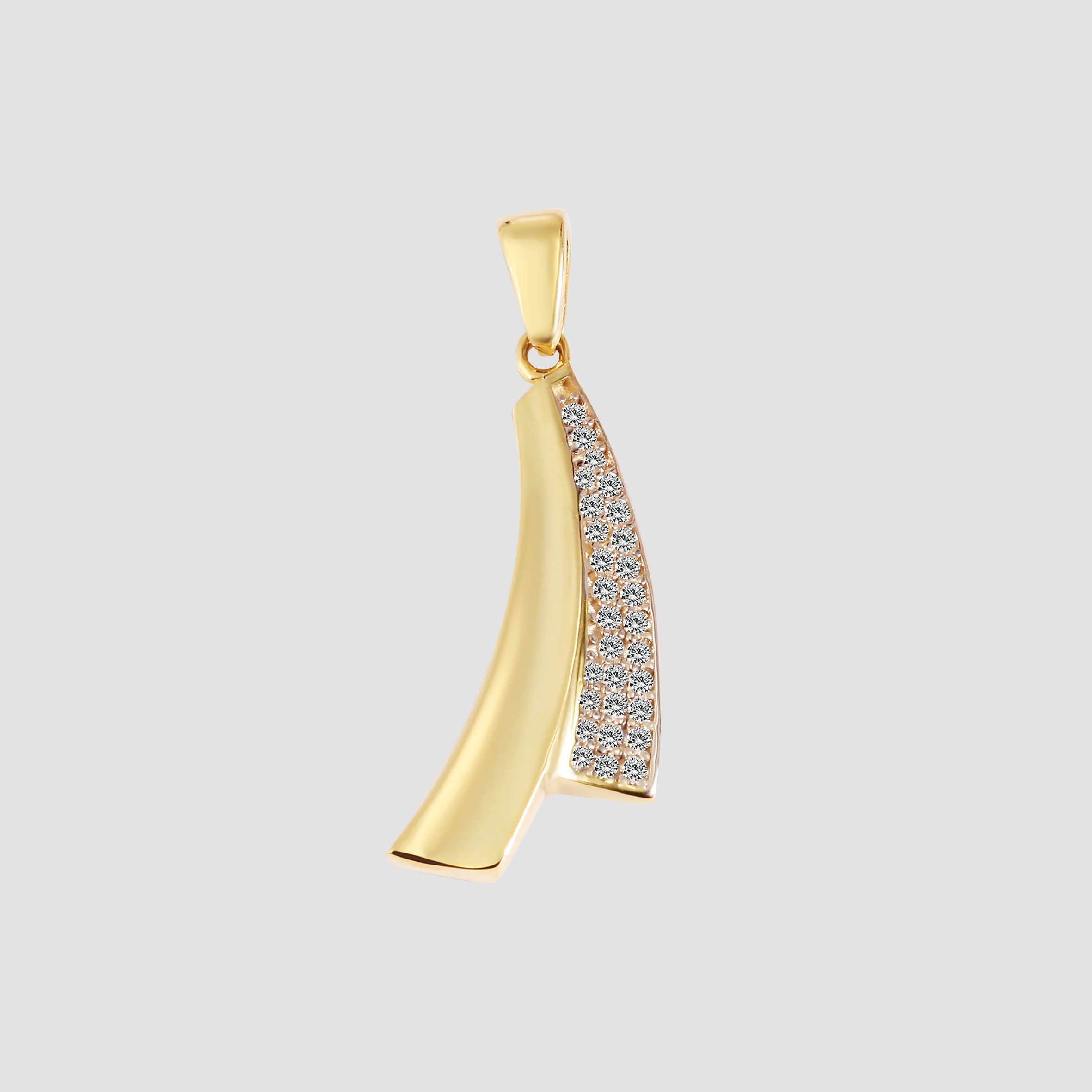 333/- Gold Anhänger "Dafina" ohne Kette mit Zirkoniabesatz, 8 Karat, Gelbgold