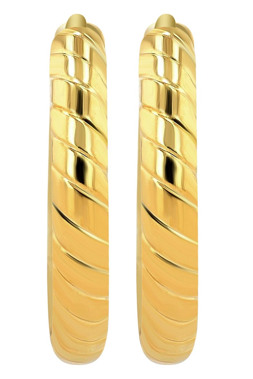 "Miro" Edelstahl Creolen Ø 8 mm, Akzent, goldfarben