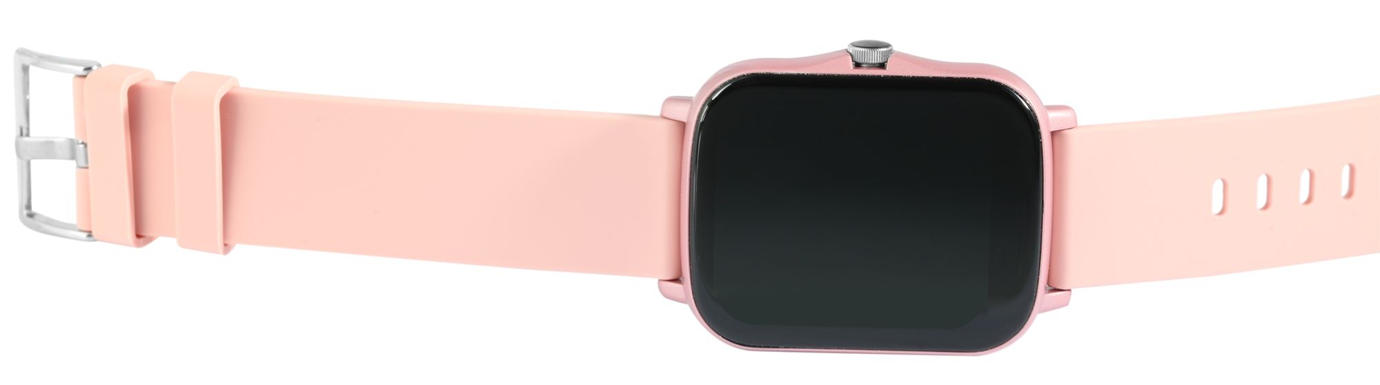 TimeTech Smartwatch mit Silikonarmband, rosa