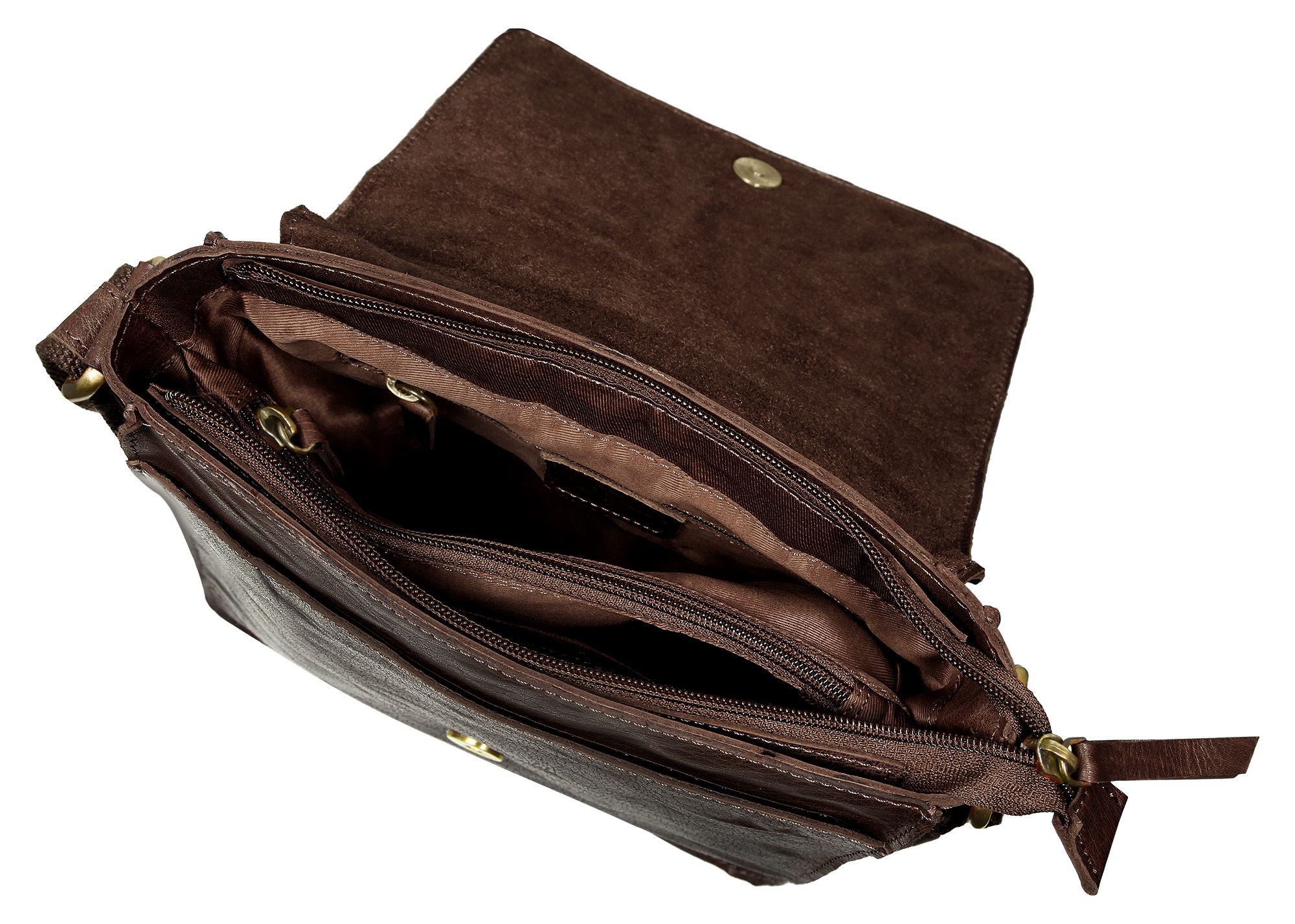 Leonardo Verrelli, Echtleder (Vintage-Leder im Washed-Look), braun